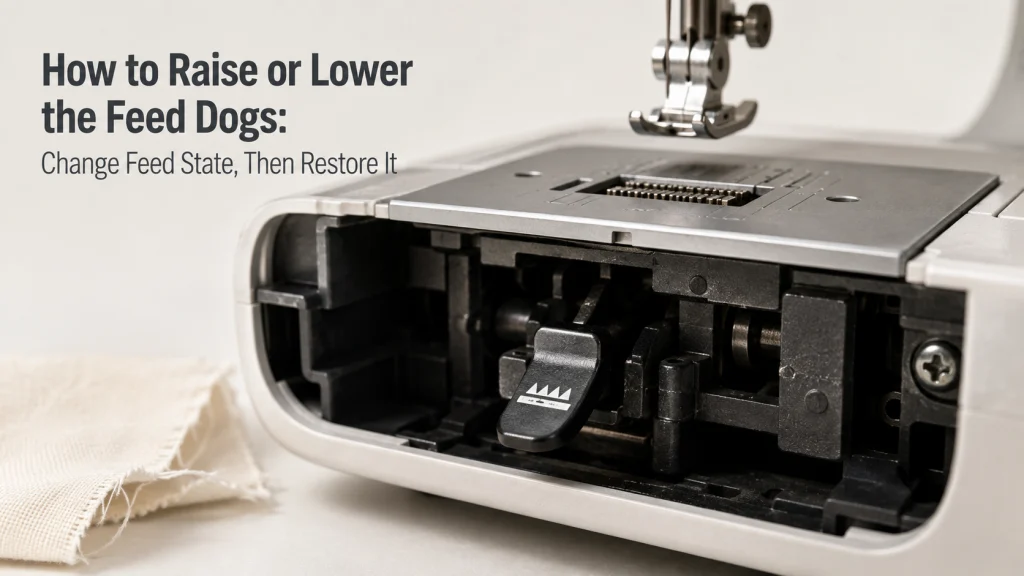 How To Raise Or Lower The Feed Dogs