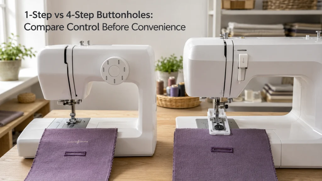 1 Step Vs 4 Step Buttonhole